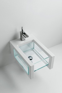 Bidet suspendu en verre