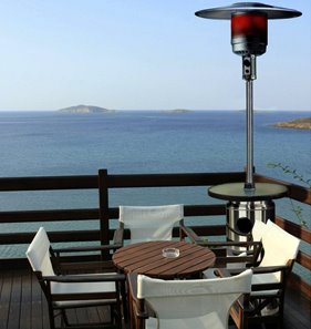 Chauffage d'extérieur type parasol au gaz