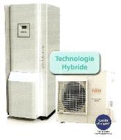 Pompe à chaleur aérothermie inverter avec relève de chaudière fioul intégrée