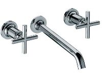 Mélangeur mural 3 trous de lavabo de marque Jacob Delafon Mélangeur labavo mural 3 trous