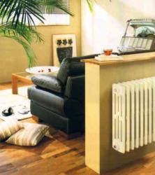 Les radiateurs à eau chaude : radiateur en fonte