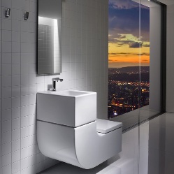 Bloc WC + lave mains suspendu