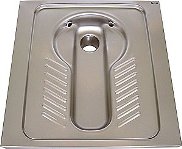 Toilettes à la turque en inox