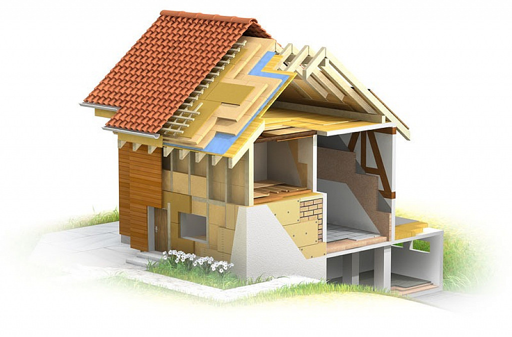 L'isolation d'une maison : vue en coupe de l'isolation d'une maison
