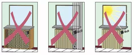 Schéma d’installation d’un robinet de radiateur thermostatique