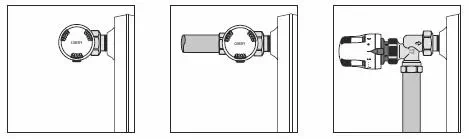 Schéma d’installation d’un robinet de radiateur thermostatique