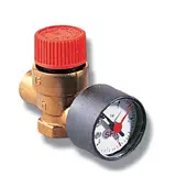 Soupape de sécurité chauffage avec manomètre