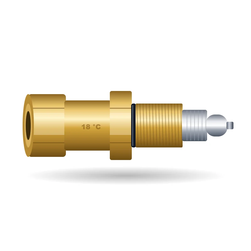 Cartouche thermostatique en laiton pour collecteur de plancher chauffant