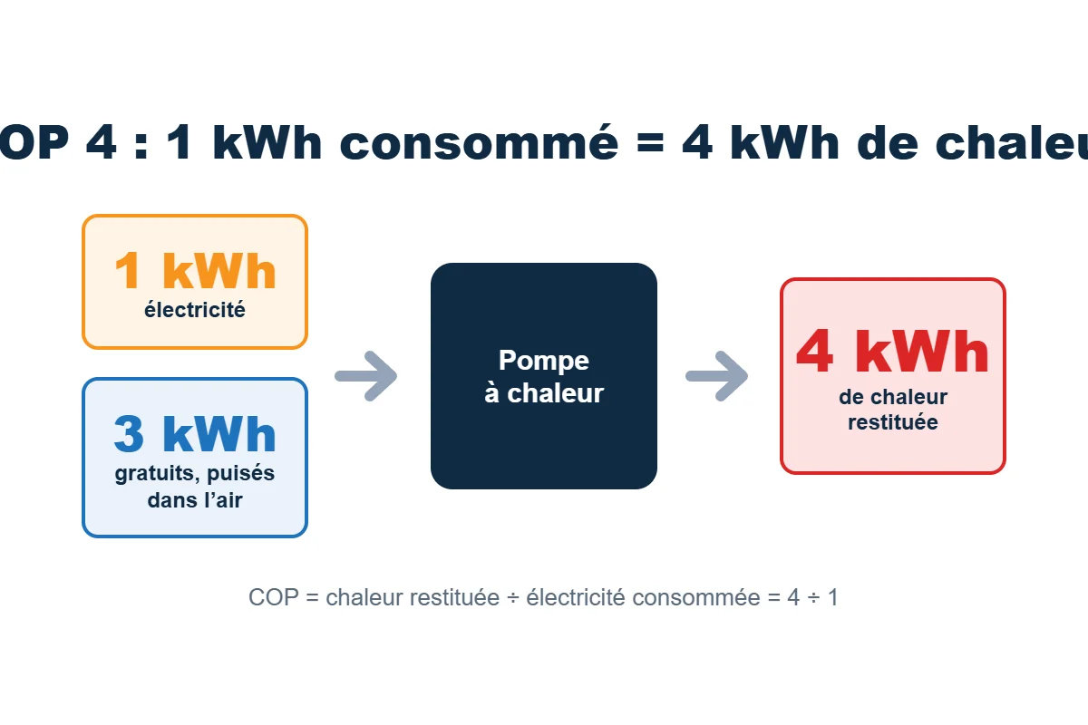 COP d’une pompe à chaleur